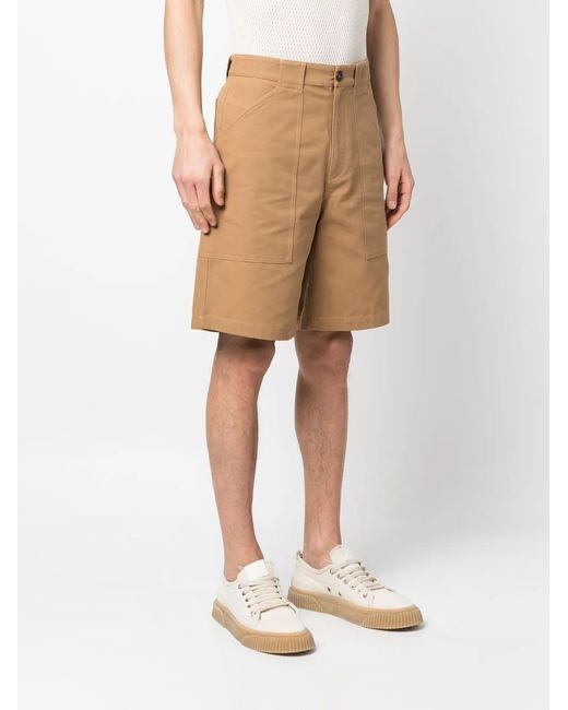 A.P.C. Natural Melbourne Cotton Canvas Shorts for men