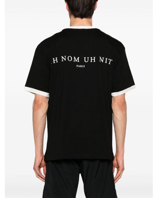 Ih Nom Uh Nit Black Mask Roses Cotton T-shirt for men