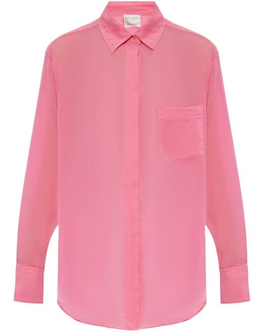 Forte Forte Pink Hemd aus Baumwoll-Seidengemisch