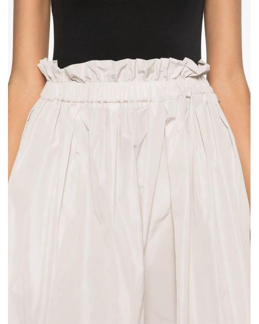 Herno White A-Line Midi Skirt