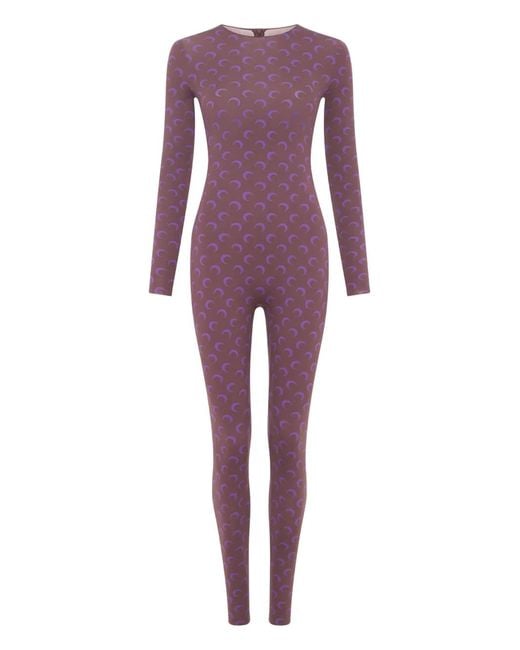 Tuta Intera Con Stampa Luna di MARINE SERRE in Purple