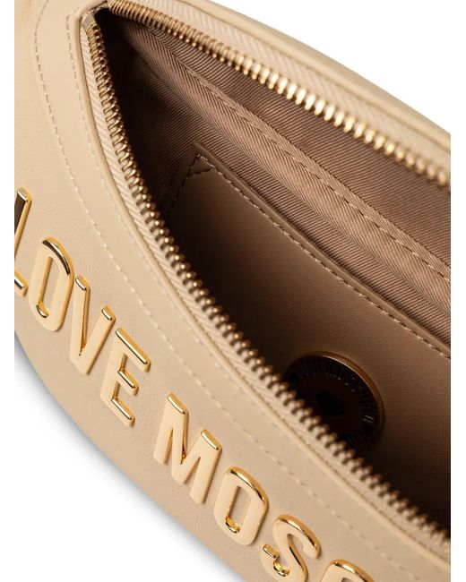 Love Moschino Natural Logo-Detail Buckle Belt Bag