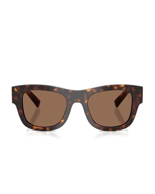 Dolce & Gabbana Brown Tortoiseshell Square Sunglasses for men