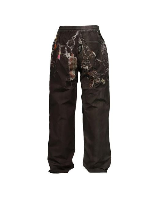 Doublet Black Embroidered Track Pants for men