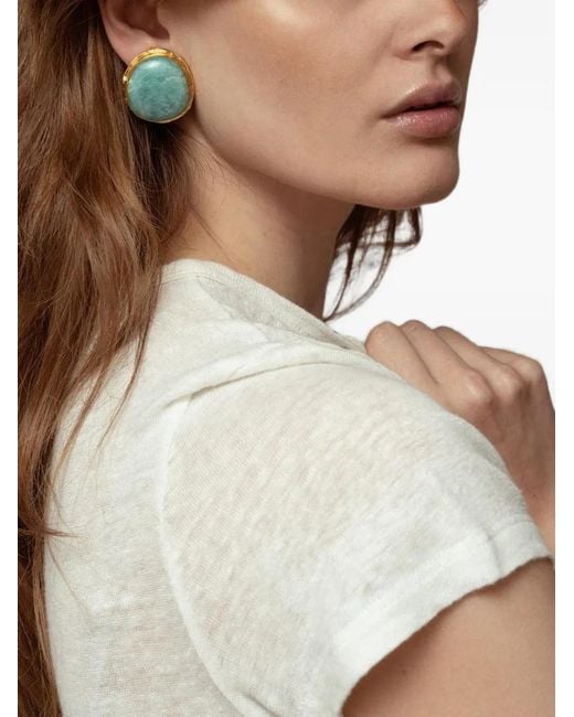 Pendientes Amazonite Macaron Sylvia Toledano de color Natural