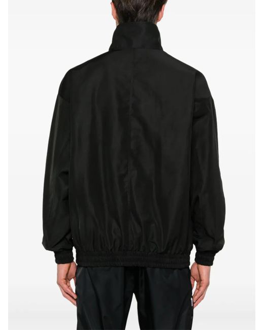 Dolce & Gabbana Black Logo-Appliqué Bomber Jacket for men