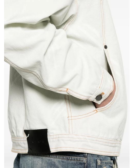 Daily Paper White Hooded Patterned Jacket