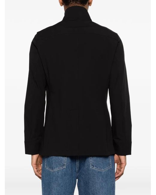 DUNO Black Double-Breasted Tauris Coat for men