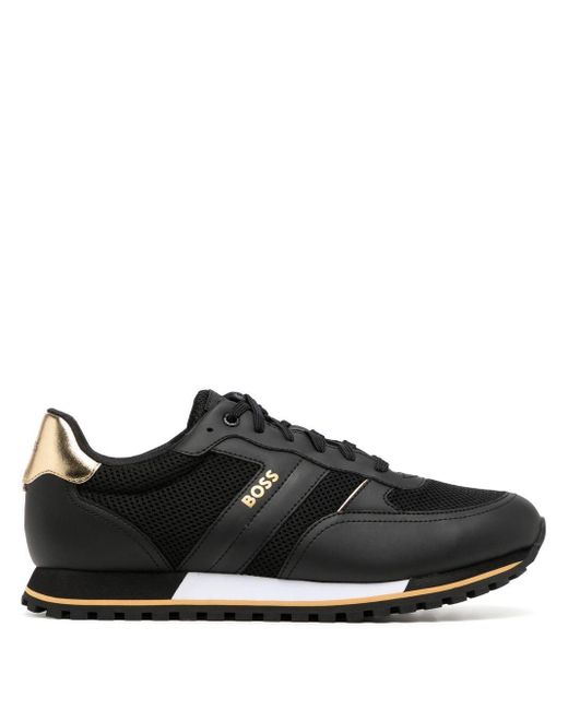 BOSS by HUGO BOSS Panelled Logo Trainers in Black for Men | Lyst Canada
