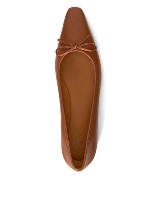 Polo Ralph Lauren リボンディテール フラットシューズ Brown