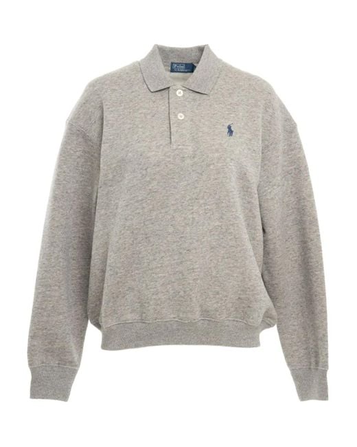 Polo Ralph Lauren Long-sleeve Polo Shirt Gray
