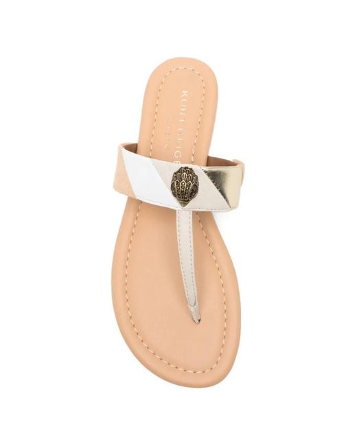 Kurt Geiger Natural Kensington T-Bar Sandals