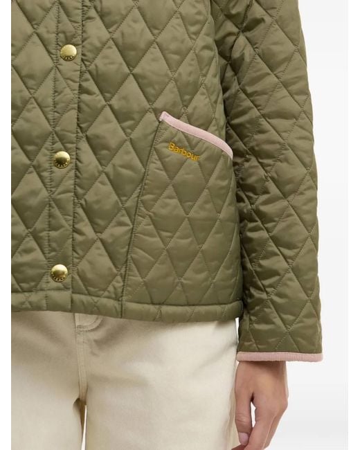 Barbour Green Liddesdale Diamond-Quilted Jacket
