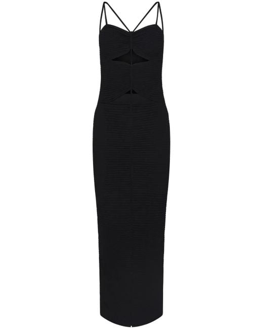 Altuzarra Black Suberi Cut-Out Ribbed Dress