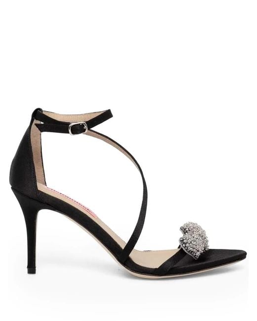Custommade• Black 85Mm Crystal-Embellished Satin Pumps