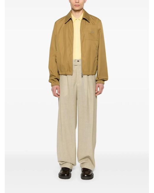 AMI Natural Light Zip-Up Jacket for men