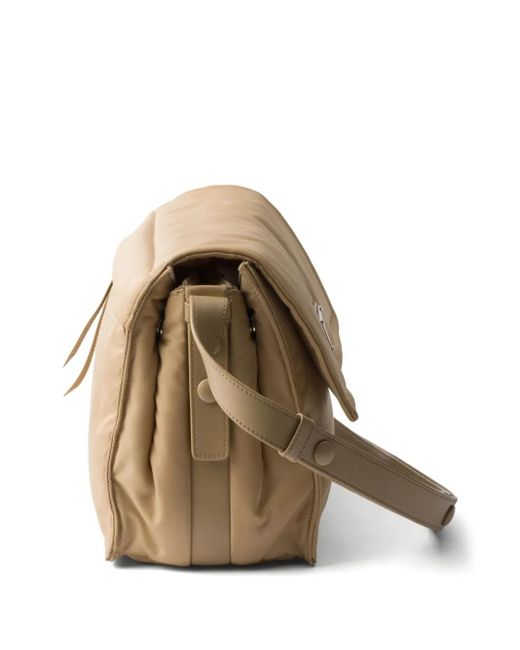 Prada Natural Medium Traveller Shoulder Bag
