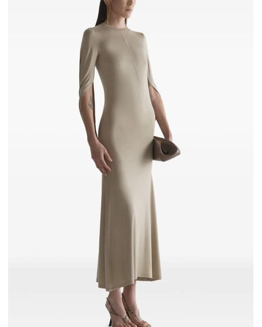 Mugler Natural Cascade Loop Dress