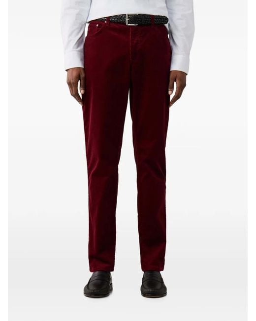 Hackett Trinity Ribfluwelen Broek in het Red voor heren
