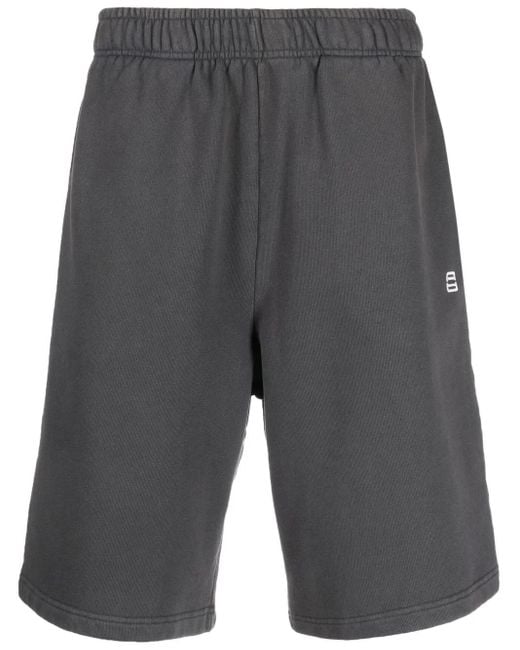 Ambush Gray Logo-Print Elasticated Track Shorts for men