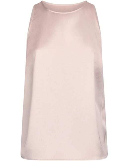 Liu Jo Pink Satin Top With A Bow