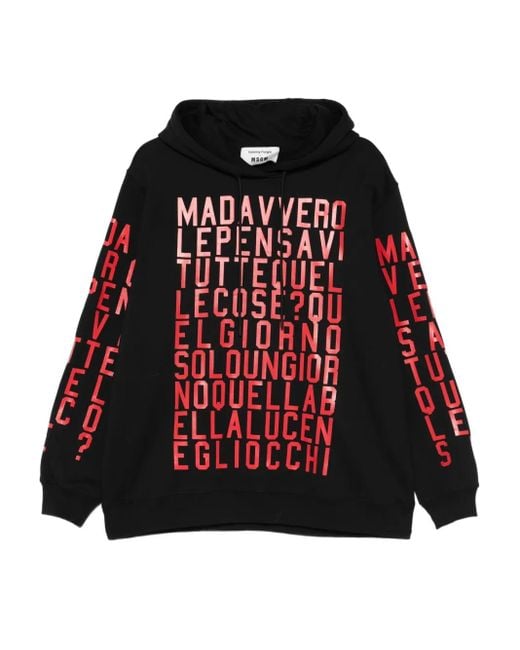 MSGM Hoodie Met Print in het Red