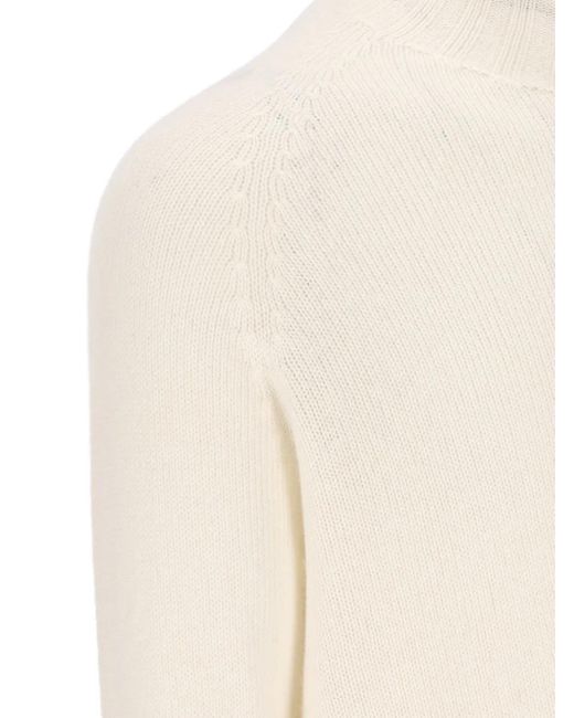 メンズ Tagliatore ハイカラーリブセーター White