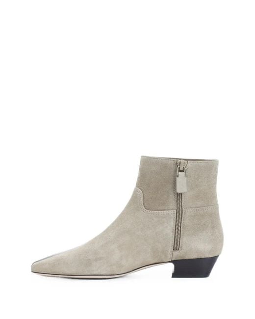 Stuart Weitzman White Stassi Zip Ankle Boots