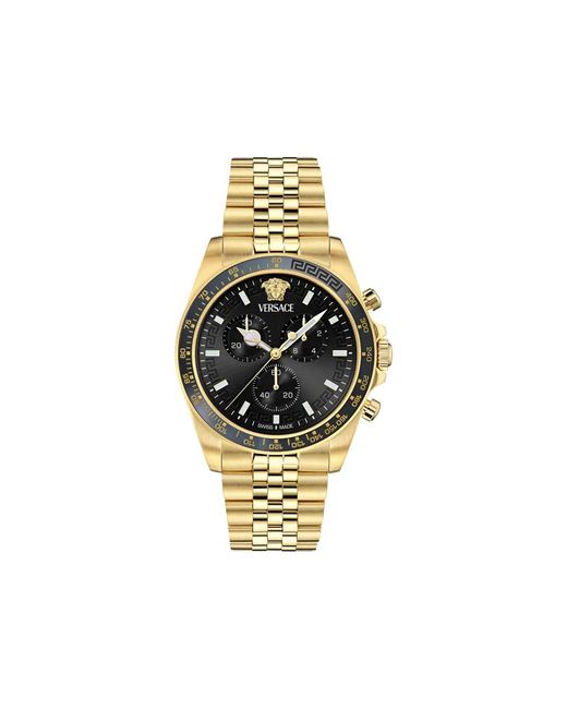 Versace Greca Chrono 43Mm in Metallic für Herren