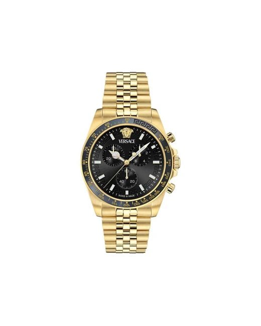 Versace Metallic Greca Chrono 43Mm for men