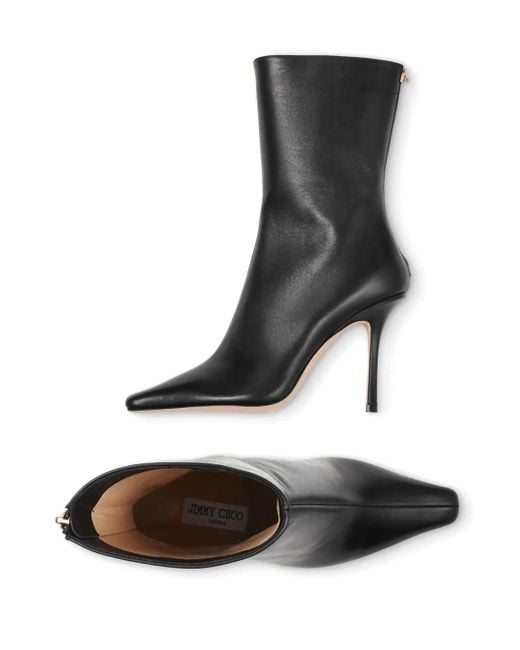 Jimmy Choo Black "Agathe 100" Knöchelstiefel