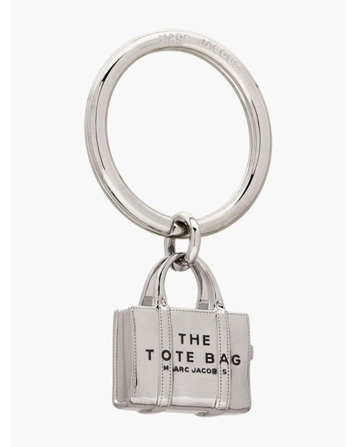Marc Jacobs White The Tote Bag Keyring