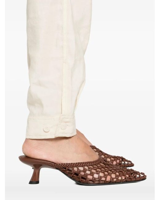 Nanushka White Belt-Loops Trousers