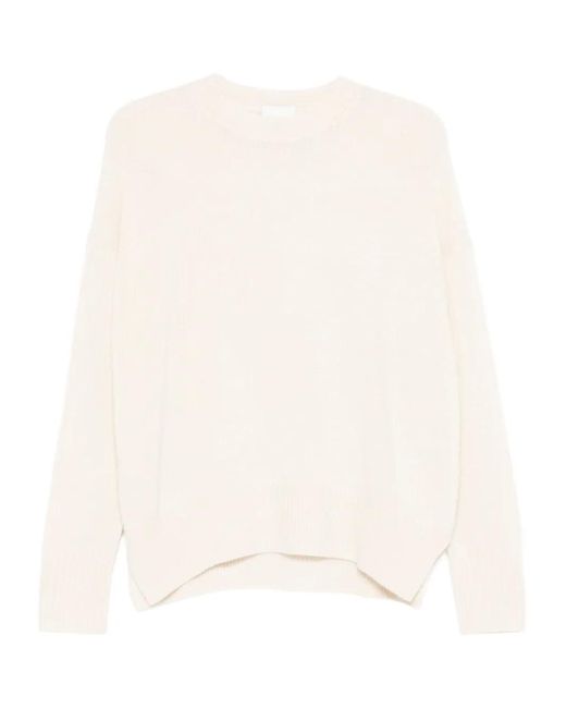 Allude Natural Round-Neck Knitwear