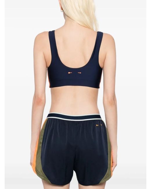The Upside Blue Oxford Sport Bra