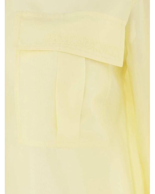 Zimmermann Yellow Patch-Pocket Silk Shirt