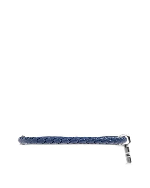Off-White c/o Virgil Abloh White Arrows-Charm Braided-Leather Bracelet for men