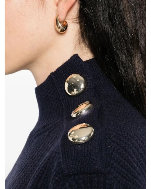 Maglione A Collo Alto di Maje in Blue