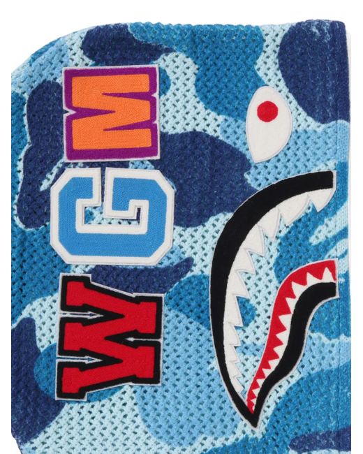 A Bathing Ape Hoodie mit Camouflagemuster in Blue für Herren