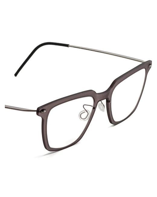 Lindberg Brown Rectangle-Frame Glasses