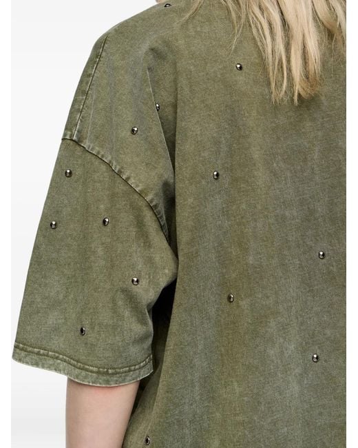 Bimba Y Lola Green Studded T-Shirt