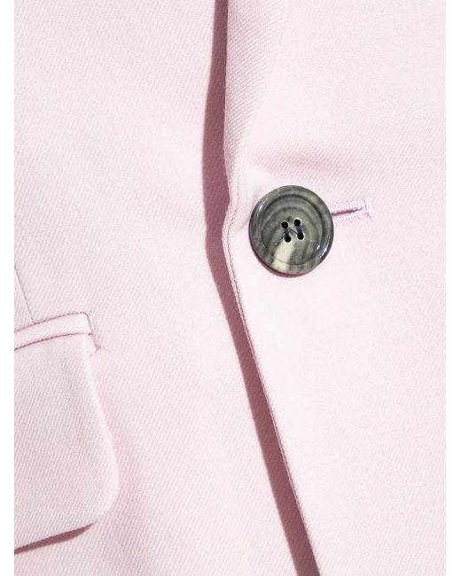 AMI Pink Double-Breasted Wool Blazer for men