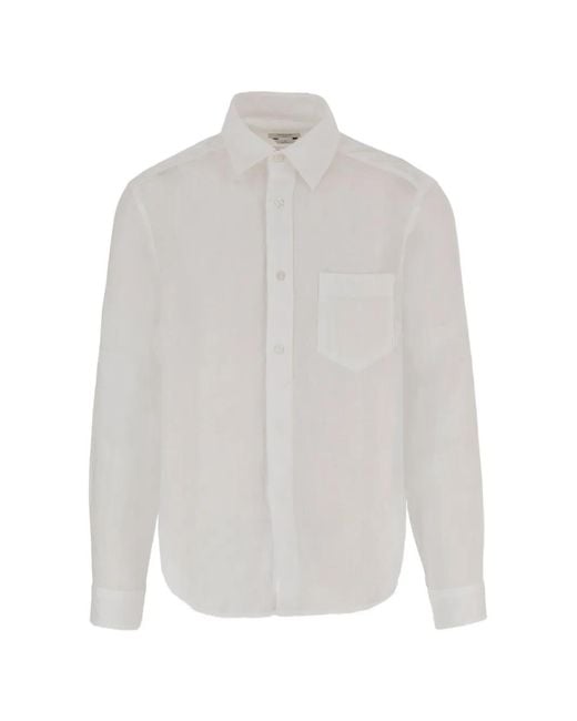 Jacob Cohen White Linen Shirt for men