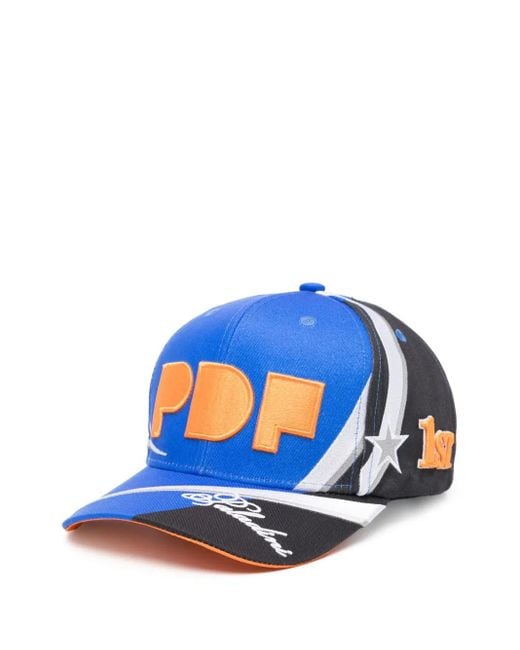 PDF Blue Logo-Embroidered Cap for men