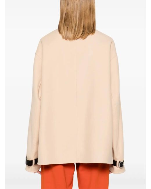 Jil Sander Natural Belted-Detailed Coat