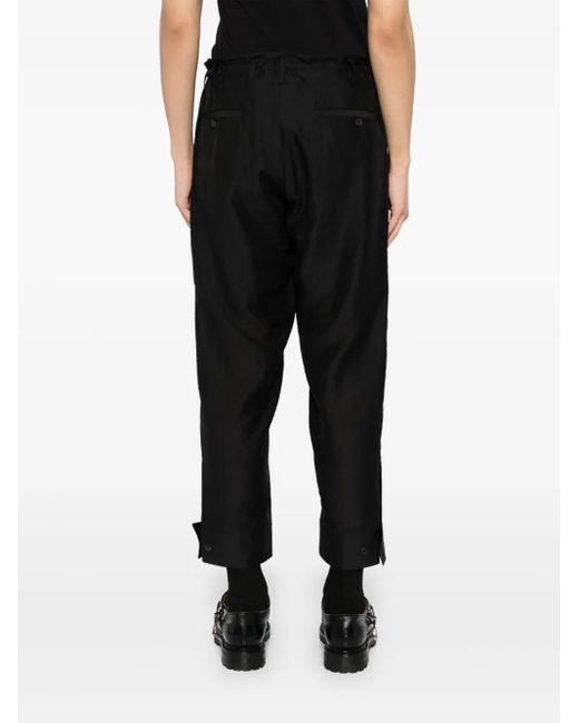 Yohji Yamamoto Black Cropped Trousers for men