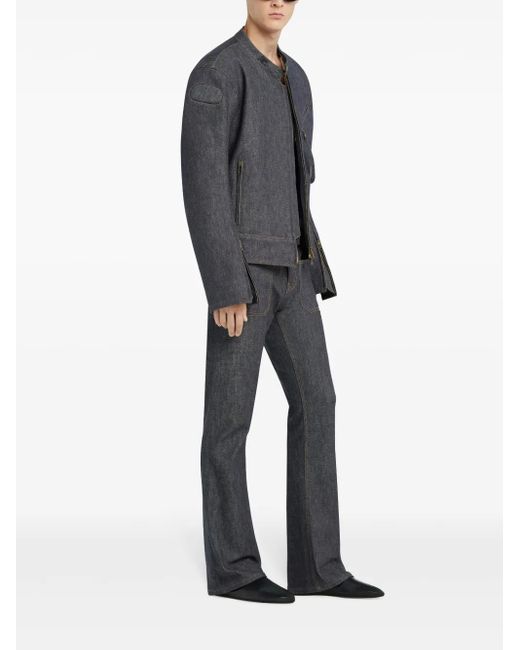 Courreges Black Denim Bomber Jacket for men