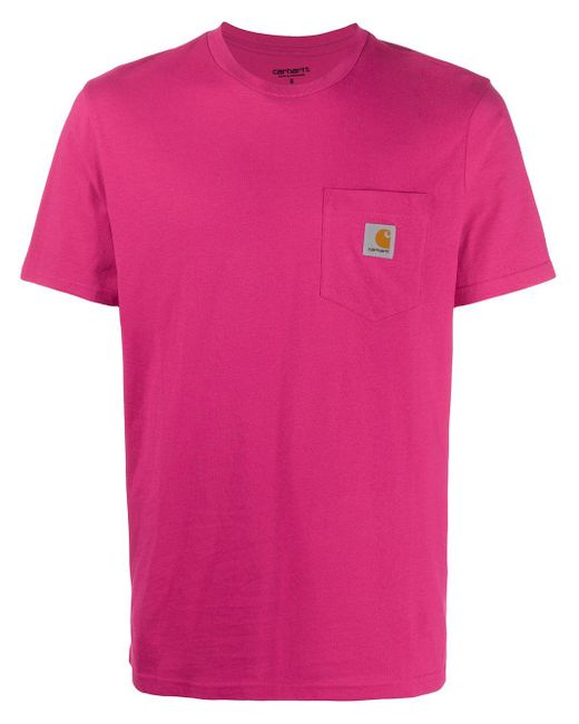 Carhartt WIP Cotton Pocket Logo in Pink for Men - Lyst
