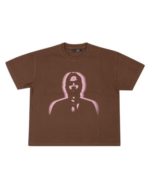 Sp5der Brown Thug Cotton T-shirt
