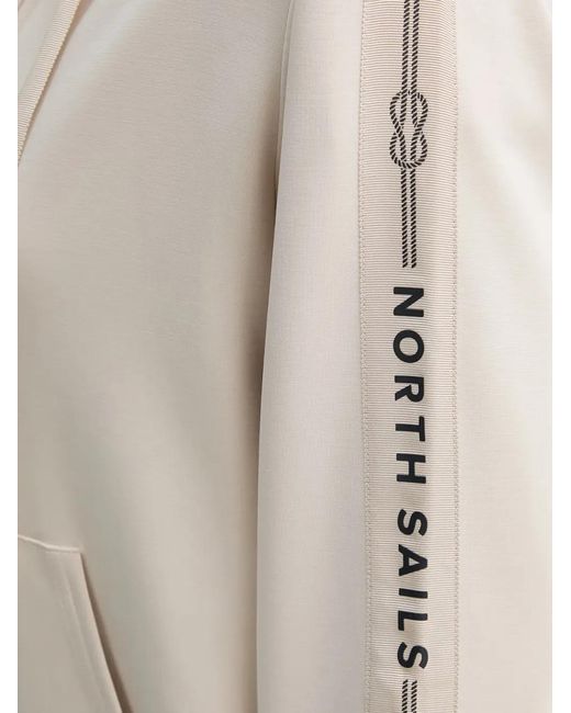 Guess White Hoodie Zippé À Bande Logo